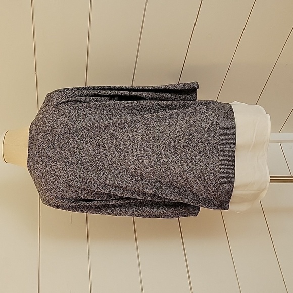 NWOT Calvin Klein medium grey and white sweater with white fabric at base - Picture 2 of 5